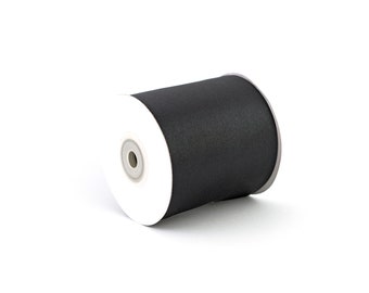 Satinband 75mm x 20m Rolle Schwarz