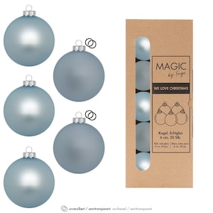 Weihnachtskugeln Glas 6cm 20 Stück - Cordial Blue