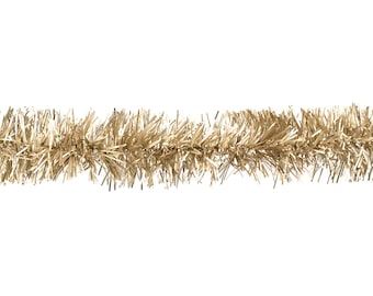 Christmas garland tinsel 5 cm x 3 m champagne