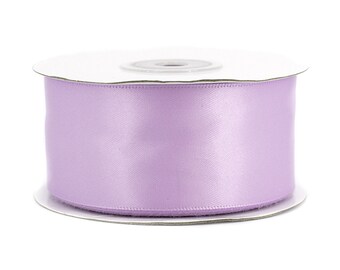 Double-sided satin ribbon 38 mm x 20 m roll lilac