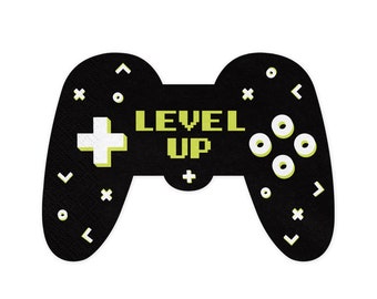 Servilletas Gamepad 11,5 x 16 cm 12 piezas Negro