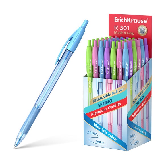 Buy Kugelschreiber R-301 Spring Matic 0.7 Gummi Grip 50er Pack Tinte Blau  Online in India 