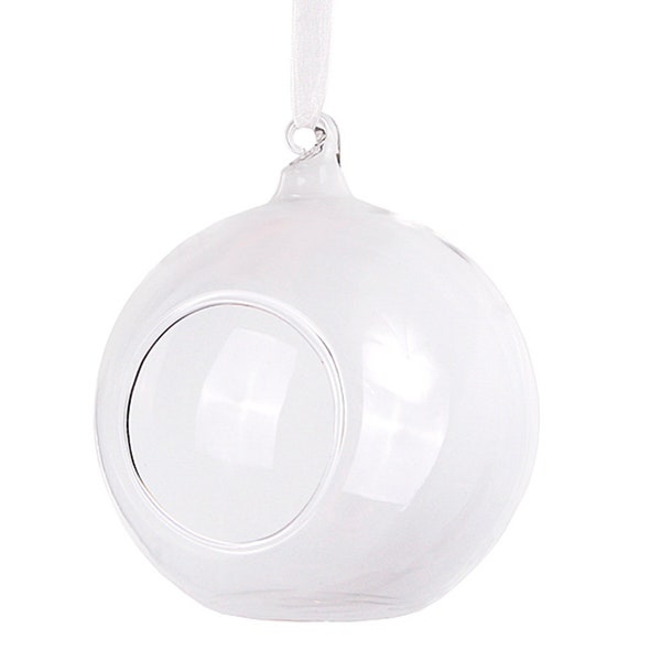 Glass ball for filling 10 cm clear transparent 1 piece