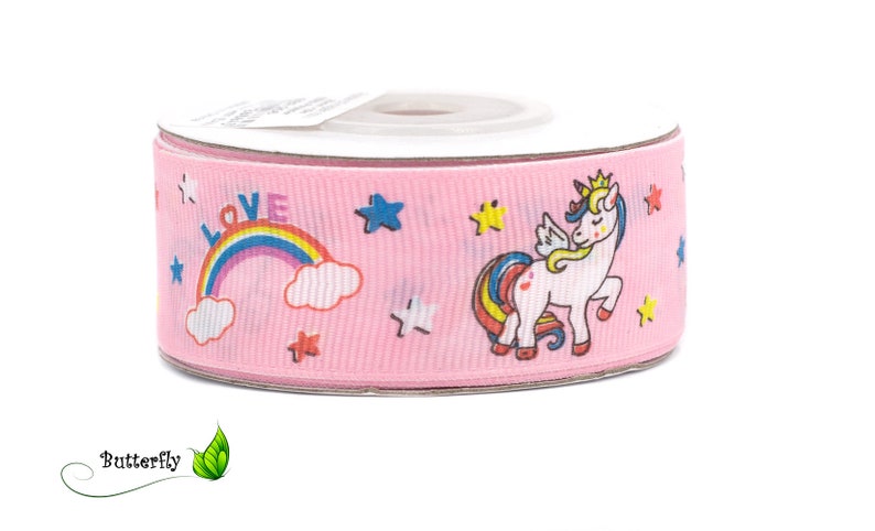 10 meters 0.32\u20acmeter ribbon 25 mm unicorn