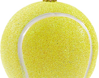 Christbaumschmuck Glas Tennisball 5cm gelb