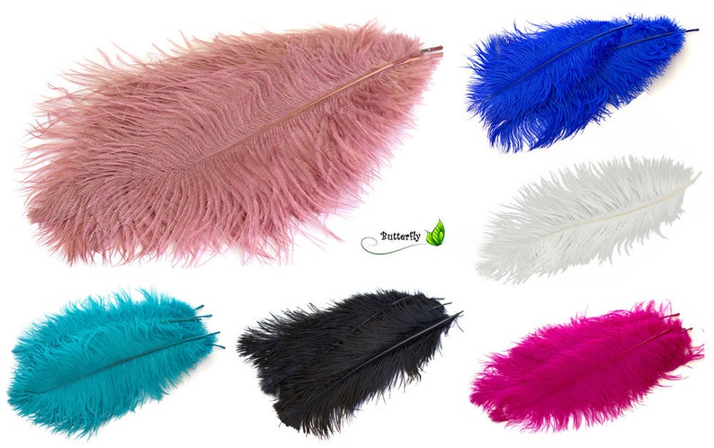 5 ostrich feathers approx 30-40 cm
