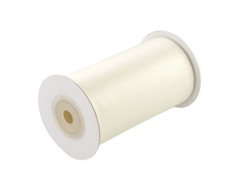 Satinband 100mm x 10m Rolle Ivory / Elfenbein