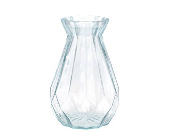 Vase Glas mit Diamant Muster 14cm klar transparent 330ml, 1 Stück