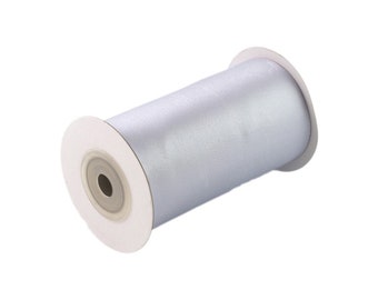 Satinband 100mm x 10m Rolle Silber / Grau