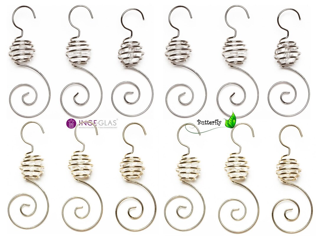 Christbaumkugel-aufhänger Spiral Mit Perle - Etsy