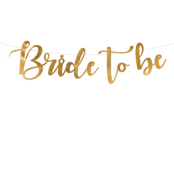 Bride to be garland 80 x 19 cm gold metallic