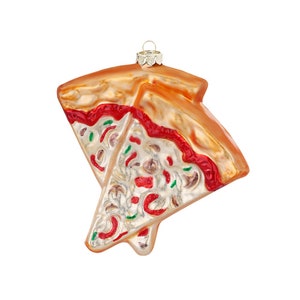 Christbaumschmuck Glas Pizza - Ecken 11cm