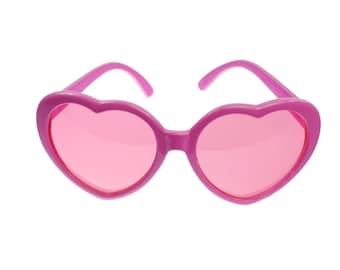 Sonnenbrille Herz Kunststoff 14x13x6cm rosa