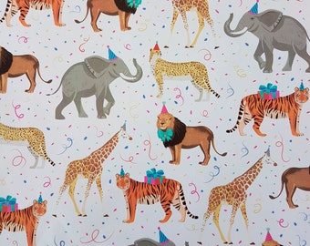 Geschenkpapier Tiere Afrika / Party 70cm x 2m, Rolle