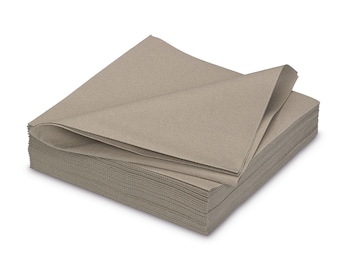 Serviettes similaires au tissu 40 x 40 cm 25 pièces taupe