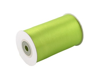 Ruban satin 100 mm x 10 m rouleau vert clair / vert mai