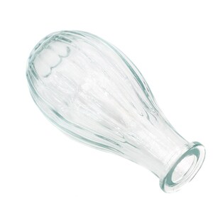 Vasen Glas gerillt 14cm klar transparent 240ml, 4er Set image 2
