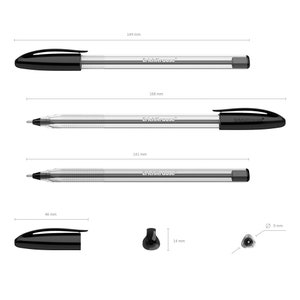 Stylo à bille U-108 Classic 0,3 mm paquet de 50 noir image 4