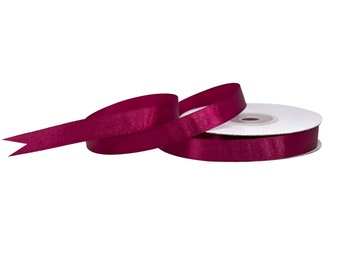 Satinband 12mm x 25m Rolle Weinrot / Bordeaux