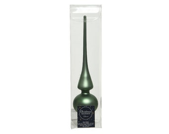 Christbaumspitze Glas mintgrün / matt, 26cm