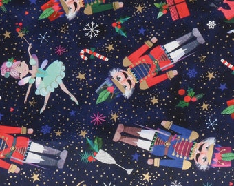 Wrapping paper nutcracker and fairy 70 cm x 2 m roll dark blue / colorful