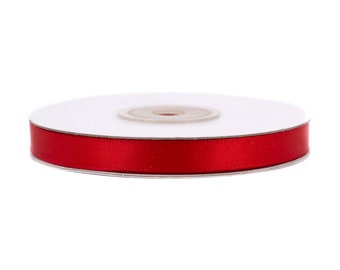 Doppelseitiges Satinband 10mm x 20m Rolle Rot