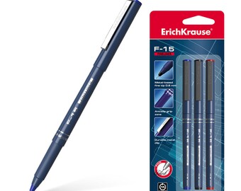 Fineliner F-15 noir bleu rouge 0,6 mm lot de 3