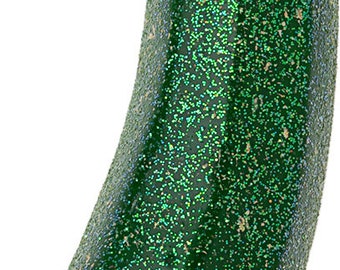 Décoration de sapin de Noël courgettes en verre 12 cm vert