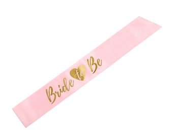 Schärpe Bride to be 10x75cm JGA rosa gold