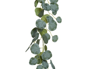 Artificial eucalyptus garland 15 x 180 cm green