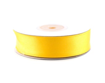 Ruban satin 18 mm x 25 m rouleau jaune