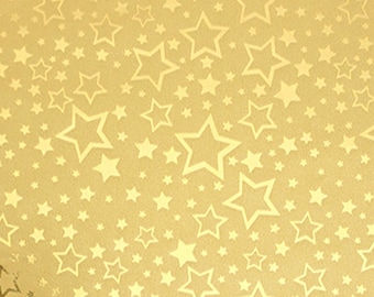 Wrapping paper golden stars 70 cm x 2 m, roll