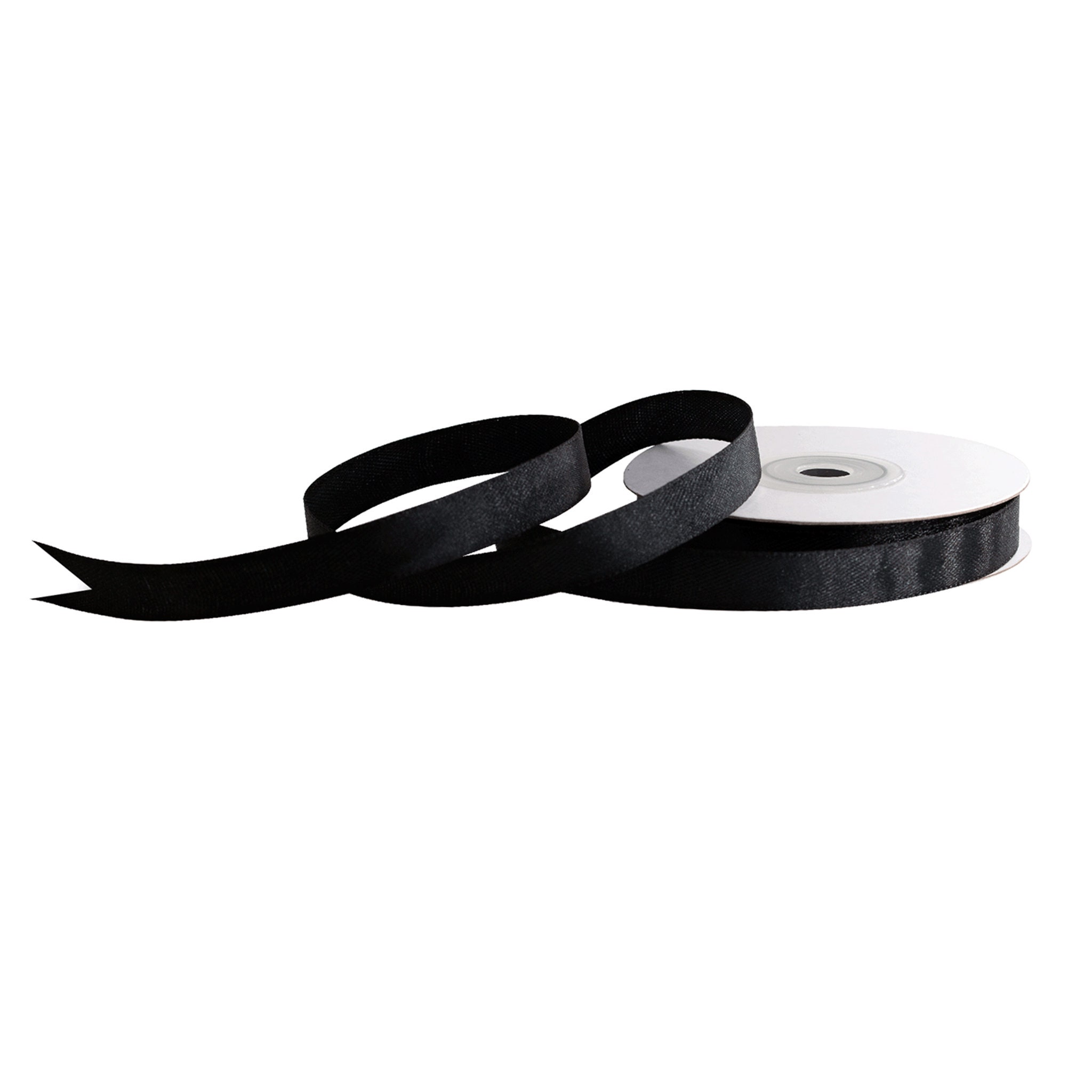 Narrow Black Satin Ribbon 12 Mm 1/2 Double Faced Pure Black Satin Ribbon  Thin Midnight Black Gift Wrapping Ribbon 