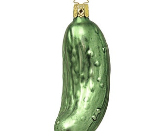 Décoration de sapin de Noël Concombre de Noël grand verre 11,5 cm vert, 1 pièce