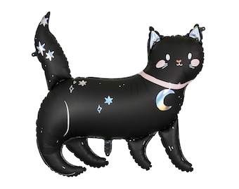 Folienballon Halloween Katze 81x80cm Schwarz