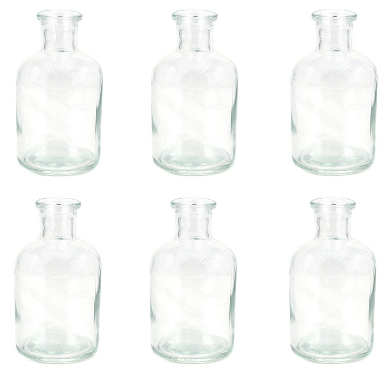 Vasen Glas 10cm klar transparent 125ml, 6er Set Bild 1