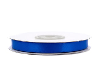 Doppelseitiges Satinband 10mm x 20m Rolle Blau