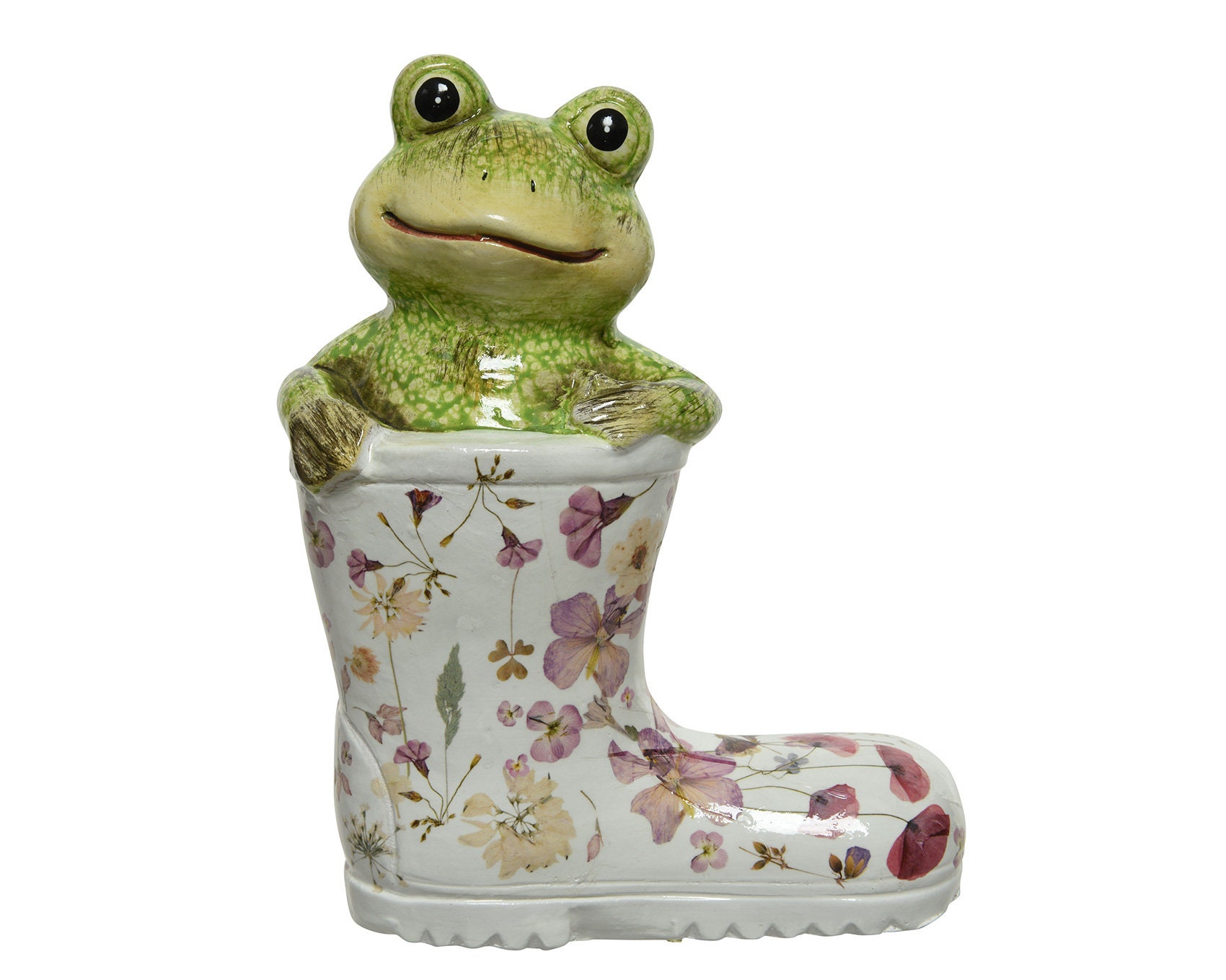 Decorative Figures Frog in Rubber Boots 