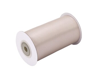 Ruban satin 100 mm x 10 m rouleau taupe