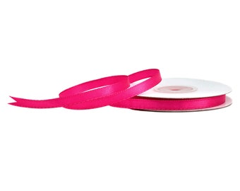 Satinband 6mm x 25m Rolle Fuchsia Pink