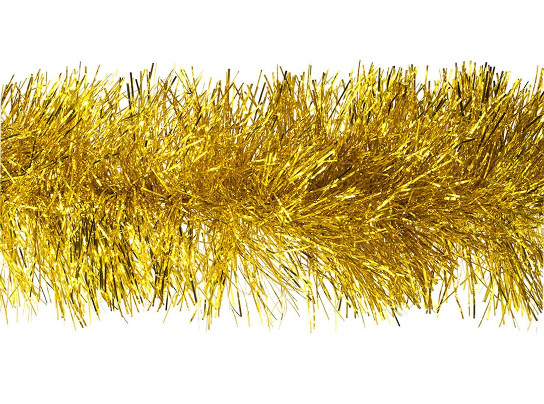 Christmas Garland Tinsel 15 Cm X 3 M Gold Etsy