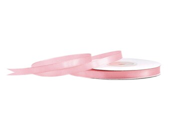 Ruban satin 6 mm x 25 m rouleau vieux rose