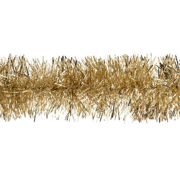 Weihnachtsgirlande Lametta 7cm x 3m Champagner