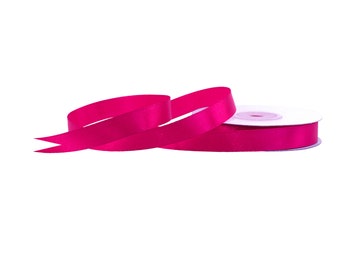 Satinband 12mm x 25m Rolle Fuchsia Pink