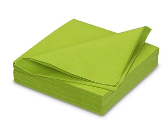 Serviettes similaires au tissu 40 x 40 cm 25 pièces vert anis