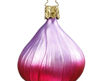 Christbaumschmuck Anhänger Glas Zwiebel 6,5cm Pink Rosa