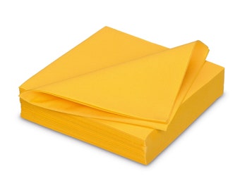 Servetten stofachtig 40 x 40 cm 25 stuks geel