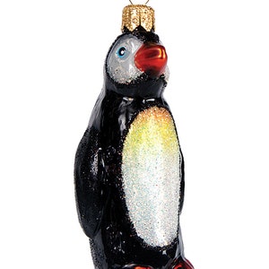 Christbaumschmuck Glas Pinguin 8cm