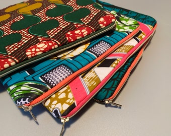 iPad Tasche \ Tablet Hülle aus Baumwolle African Wax | bunt, verschiedene Muster