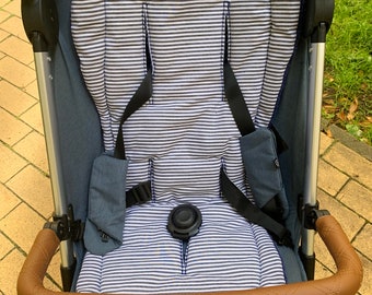 Seat cover stroller insert for Bugaboo stripes marine
